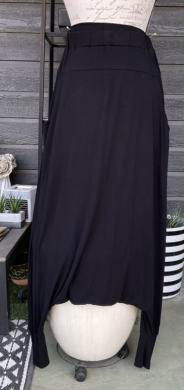 Vigorella Lagenlook Black Harem Pants One Size