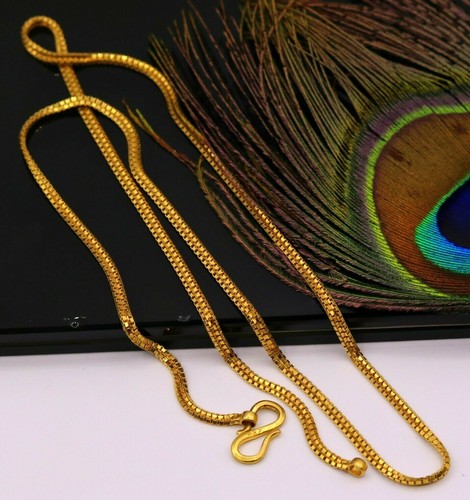DOUBLE BOX CHAIN NECKLACE UNISEX GIFTS 
