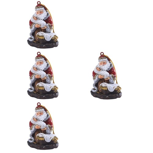 4 PCS Weihnachtsmann-Anhänger Jesus-Geburtsstatue Weihnachten Hängender