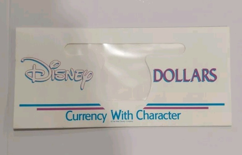 1 Disney Mickey Mouse Dollar Envelope New UNCirculated Envelopes
