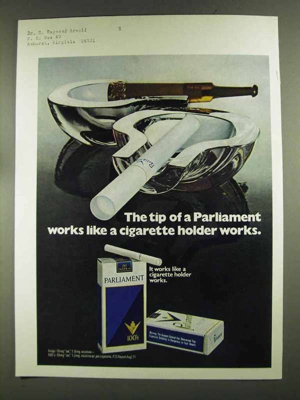 1972 Parliament Cigarettes Ad