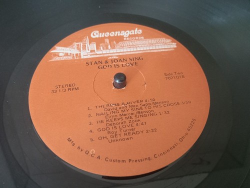 Stan And Joan Sing God Is Love 1977 LP Queensgate Records Xian Gospel Folk VG+ - Picture 14 of 14