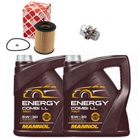 MotoröL Set Mannol 5W-30 8 Liter + ÖLfilter + Schraube FüR Mercedes E-Klasse 212
