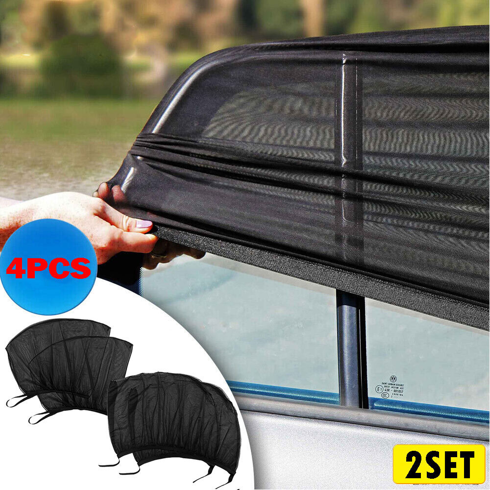 8-Pack Car Side Window Sun Shades with UV Protection & Mosquito Mesh
