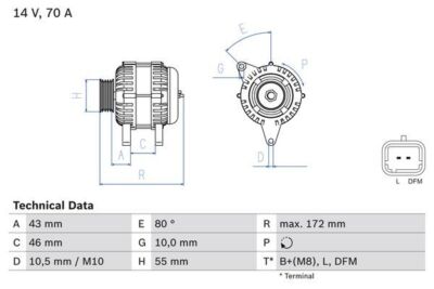 BOSCH Drehstromgenerator 0 986 049 370
