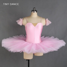 Pink/Blue Tutu Pre-Professional Ballet Dance Tutu Bodice V Neck Ballerina Dress