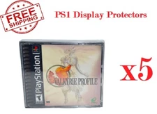 5 Sony PlayStation 1 PS1 Double Video Game Plastic Protective Cases Display Box
