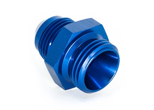 Gewindeadapter G 1/2" BSP zu Dash 8 / -8 AN / JIC 8 Blau eloxiert 3/4 - 16UNF - Foto 3 di 3