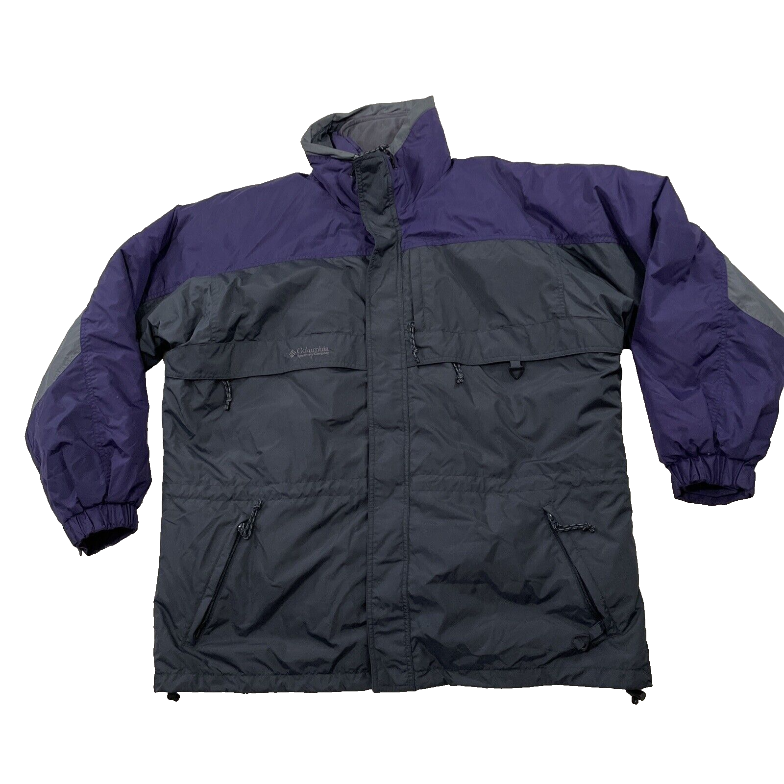 Columbia Men's XL 2-in-1 Heavy Lined Ski Puffer Jacket in Purple Black Gorpcore Style-image