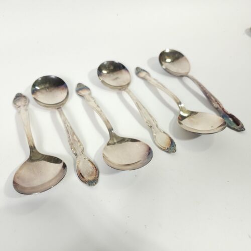 Lot Of 6 Rare WM Rogers I S Dinning Spoon - Picture 2 of 15