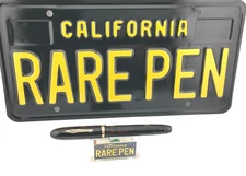 Vintage CONKLIN NOZAC 7M Fountain Pen Black Celluloid FACETED 5.3" 14K Med  Nib