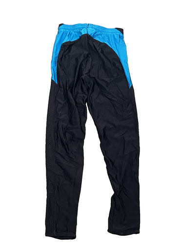 VINTAGE 80s REEBOK BLACK BLUE HIGH WAIST AEROBIC NYLON LEGGINGS WOMEN'S MEDIUM - Picture 2 of 3