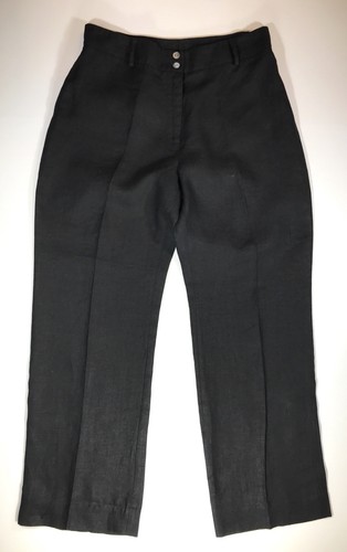 Linen Black Summer Pants Trousers Size 