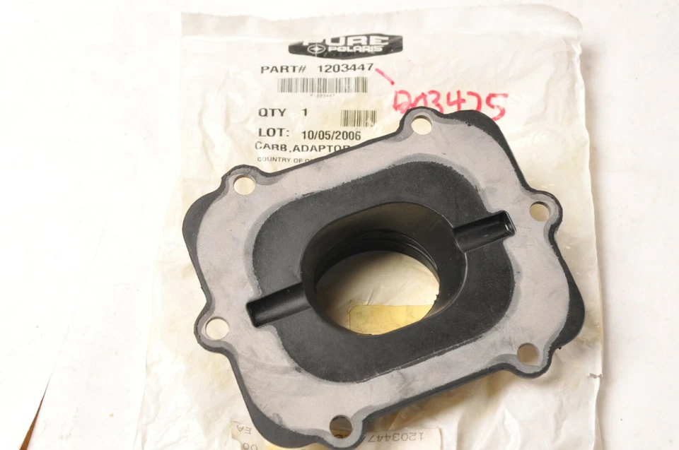 Genuine Polaris 1203447 Carb Mounting Flange intake socket - 600 HO IQ RMK 07-09 - Image 2 of 2