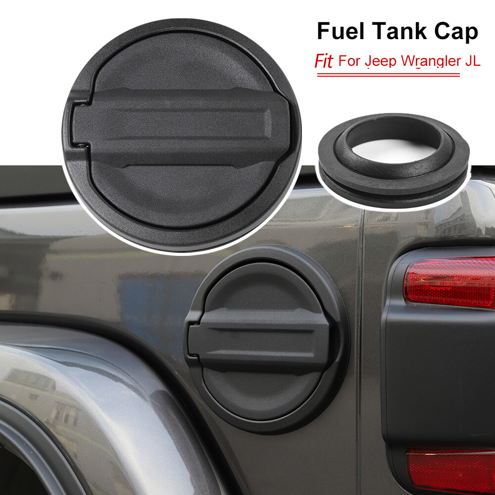1x Car Door Fuel Tank Gas Cap Decor Cover Trim For Wrangler JL 2018+ Accessories