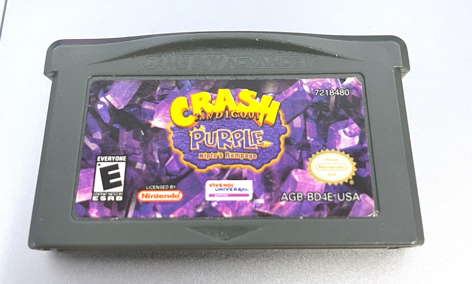 Crash Bandicoot Purple Ripto's Rampage Nintendo Gameboy Advance GBA