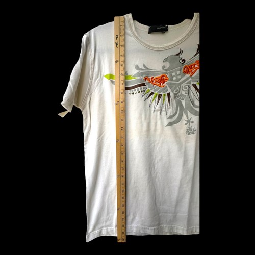 DSquared2 Men's White Cotton Short Sleeve Graphic T-Shirt - Size Large - Picture 3 of 7