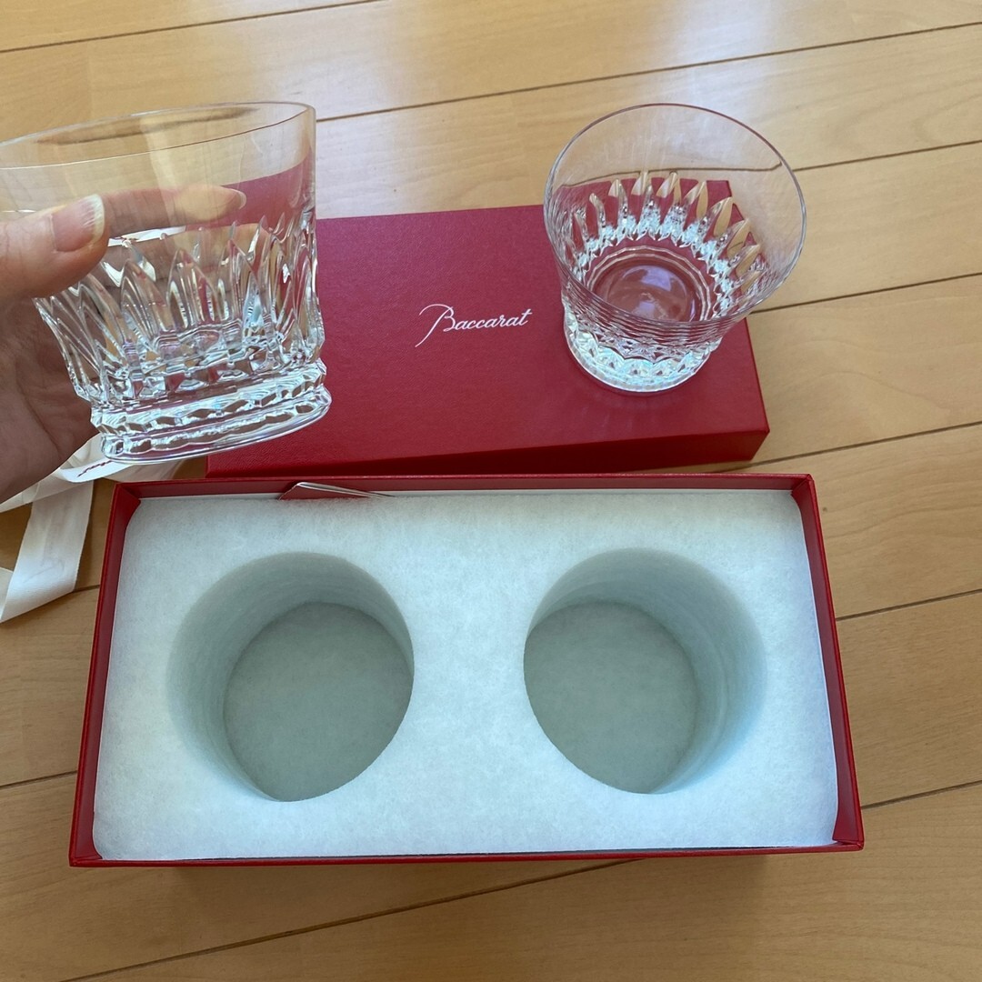 Baccarat Tiara 2021年製 Baccarat Year Tumbler Tiara 2021 Crystal Rock Glass Set of 2