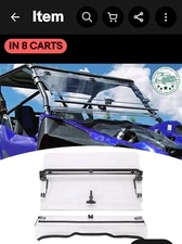 Scratch Resistant Flip Windshield Duty For Yamaha YXZ SS/SE 2019+ With GAS Strut