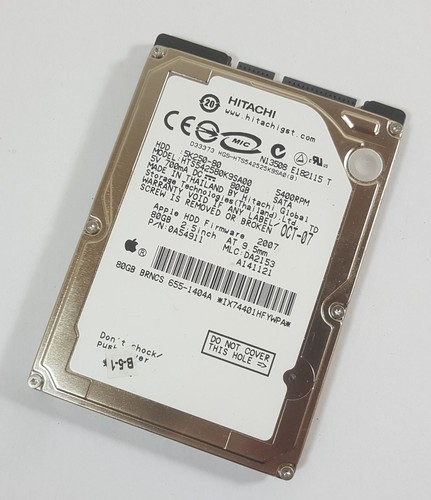 80GB Hitachi Lenovo SATA 2,5" Notebook Festplatte HTS542580K9SA00 5K250-80