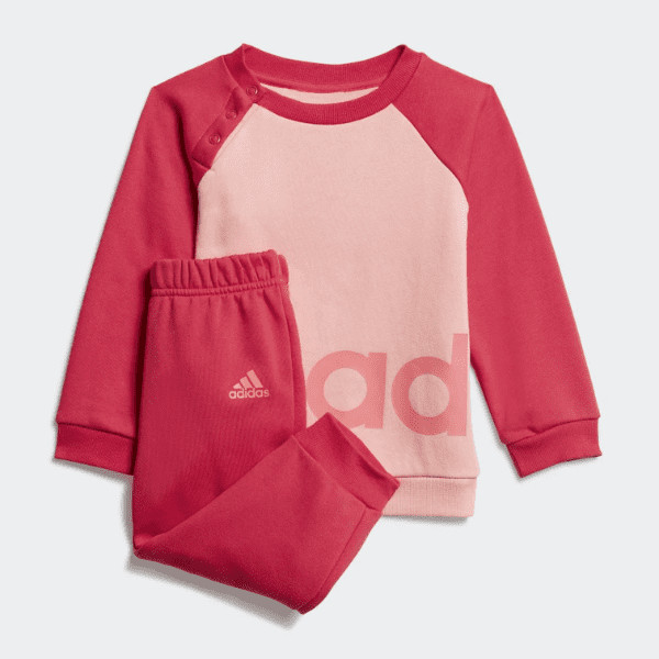Adidas Chándal bebé Rosa Linear Jogg FL GD6173 Sudadera Pantalón Nuevo