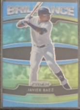 Javier Baez 2020 Prizm Brilliance Insert Light Blue Prizm Cubs