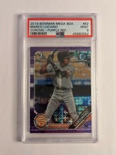 2019 Bowman Chrome /250 Marco Luciano Purple Mega Box PSA 9 No. 82