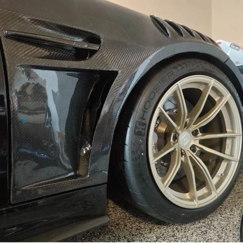 Cubierta de guardabarros de ventilación delantera de fibra de carbono real para BMW M3 E92 cupé 2008-2013 Foto 3 de 4