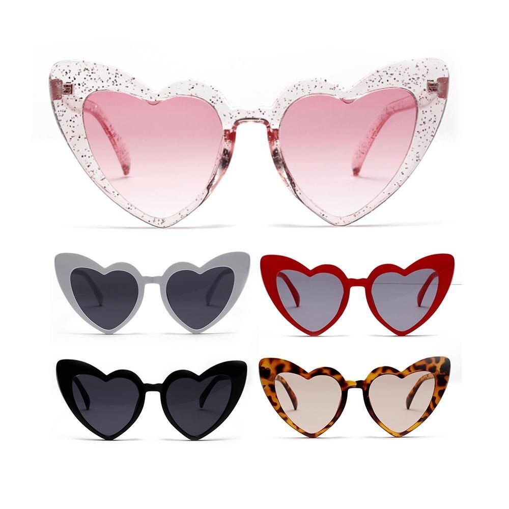 Womens Peach Heart Sunglasses, Resin Lenses Plastic Frame, Fashion Peach Heart S