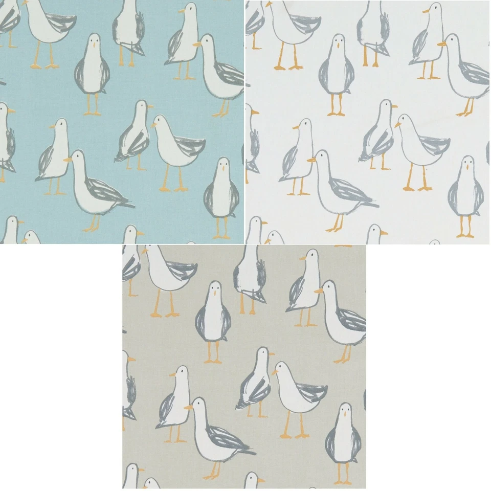 CLARKE & CLARKE Clarke and Clarke Laridae Seagulls Curtain Craft Quilting Upholstery Fabric