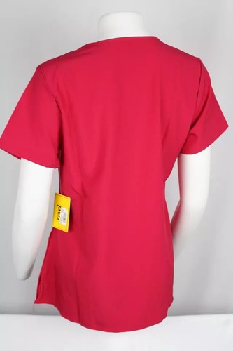 Tag Scrubs Women's Scrub Top Kate Short Sleeve Revel Collection Fuchsia - Picture 2 of 5