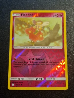 REVERSE HOLO Pokemon Sun & Moon Cosmic Eclipse TCG Card Flabebe 150/236