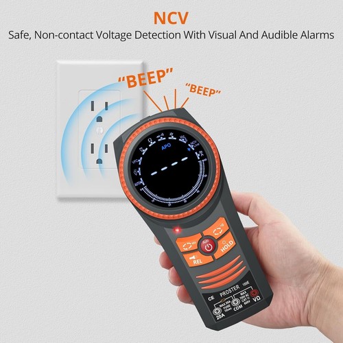 Proster Digital Multimeter TRMS 6000 Counts Auto-Ranging AC DC Voltmeter NCV - Picture 4 of 8
