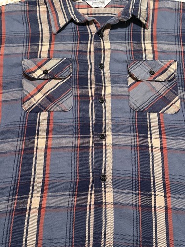 Vintage Five Brother 3X Flannel Shirt - Plaid - Blue Red Black White 80s USA - Picture 3 of 9