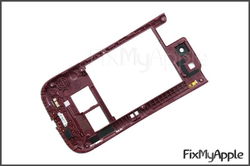 Samsung Galaxy S3 i9300 Red Back Housing Frame Camera Lens Cover Replacement - Image 3 of 4