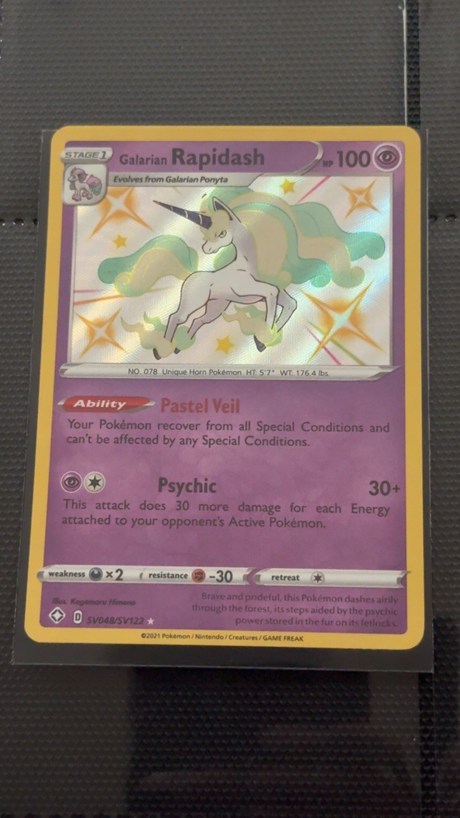 Galarian Rapidash SV048/SV122 Shining Fates: Shiny Vault Holo