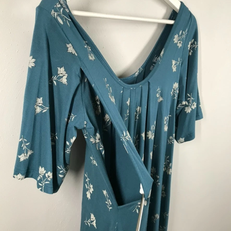 Vestido MAMA para mujer talla 00-6 pequeño floral manga corta mameluco de enfermería Foto 4 de 4