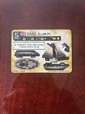 HMS ALBION Spanish Main First Edition Pirates Wizkids CSG Pocketmodel