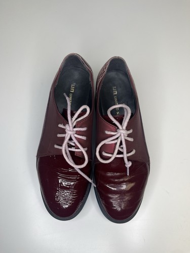 United Nude Spark Derby Burgundy Platform Oxford Womens 37 / US 6.5 Snake Print - Picture 13 of 16