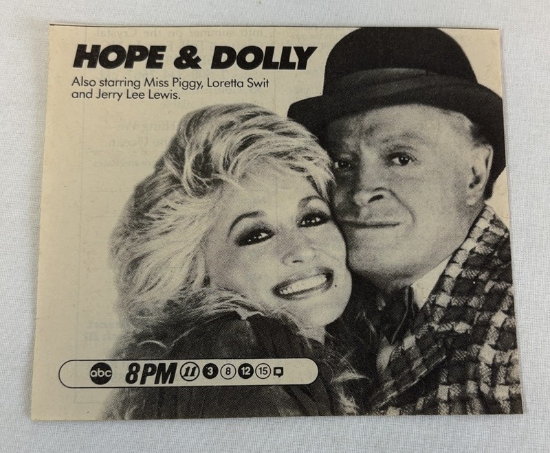 1988 ABC tv ad ~ HOPE & DOLLY ~ Dolly Parton, Bob Hope