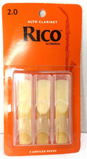 D'Addario Reeds, Rico Alto Clarinet, Strength 2, 3 Pack USA