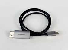 AmazonBasics USB-C to DisplayPort Cable 3 ft USB Type-C to DP 4K Adapter Cord