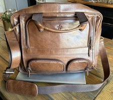 Handcrafted Full Grain Leather Messenger Bag, Laptop Bag, Book Bag, Brief Case