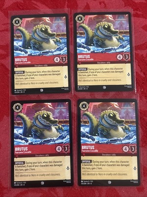 x4 Lorcana Reign of Jafar - Brutus - Fearsome Crocodile - 125/204 - M/NM x4