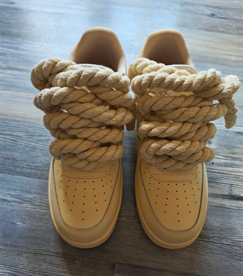 Nike Air Force 1 Low Herren Sneaker EU 45 Beige Low Top Seil-Schnürung