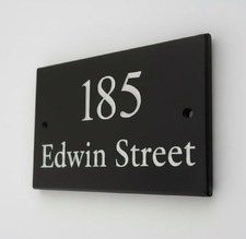 Natural Slate House Sign Deep Engraved Cut Lettering Customised signs 20cmx10cm