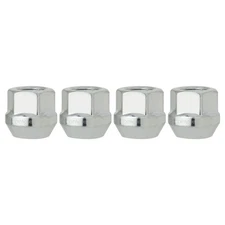 Zinc M12x1.50 Lug Nuts - Open End Bulge - 19mm Hex - 0.83" Tall - Pack of 4