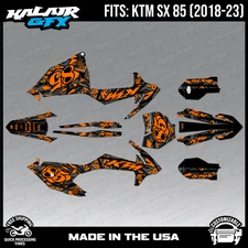 Graphics Kit for KTM 85SX SX85 (2018-2023) Shatter - ORANGE