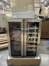 Yeego 24" Wine Cooler&Beverage Refrigerator 2 In 1 Large Capacity Home/Bar