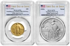 Pre 2026 W Standing Liberty Gold Coin &Silver Medal Set PCGS SP70 FDI W/OGP #255